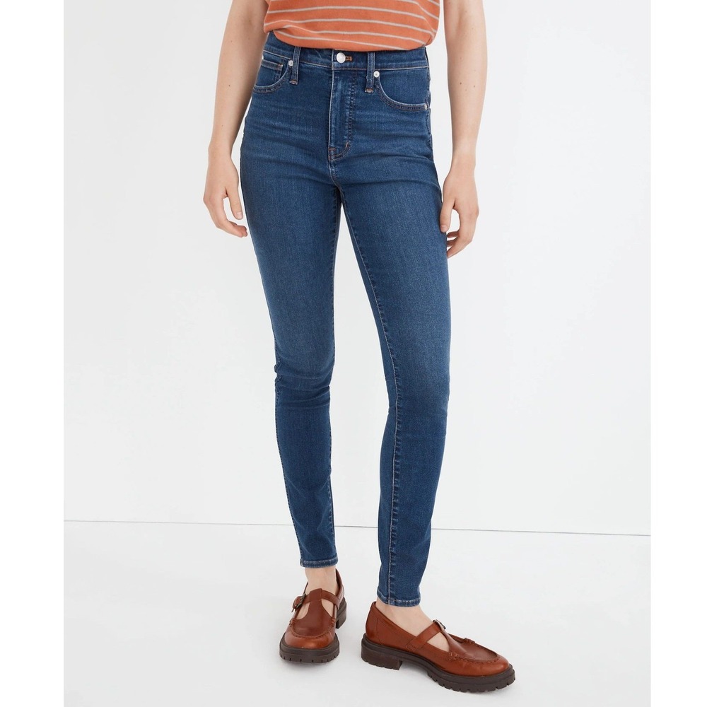Madewell 10" High-Rise Skinny Jeans Women 26 Blue Stretch Denim Casual Classic